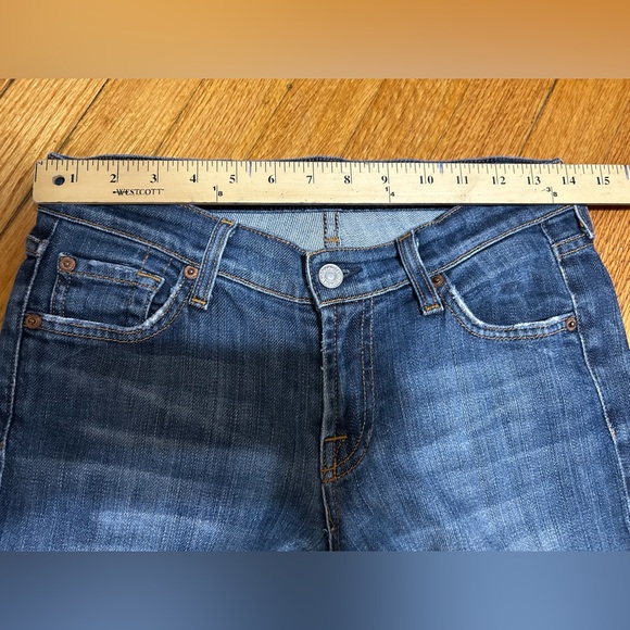 7 For All Mankind Women's Boot Cut Jeans - Dark Blue - Picture 7 of 9